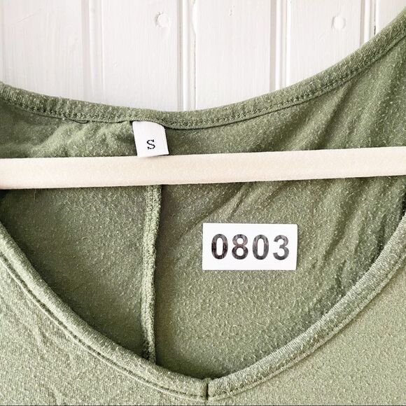 ❤️🔥5 for $25 Green vneck long sleeve dress small stretchy soft - Picture 2 of 3